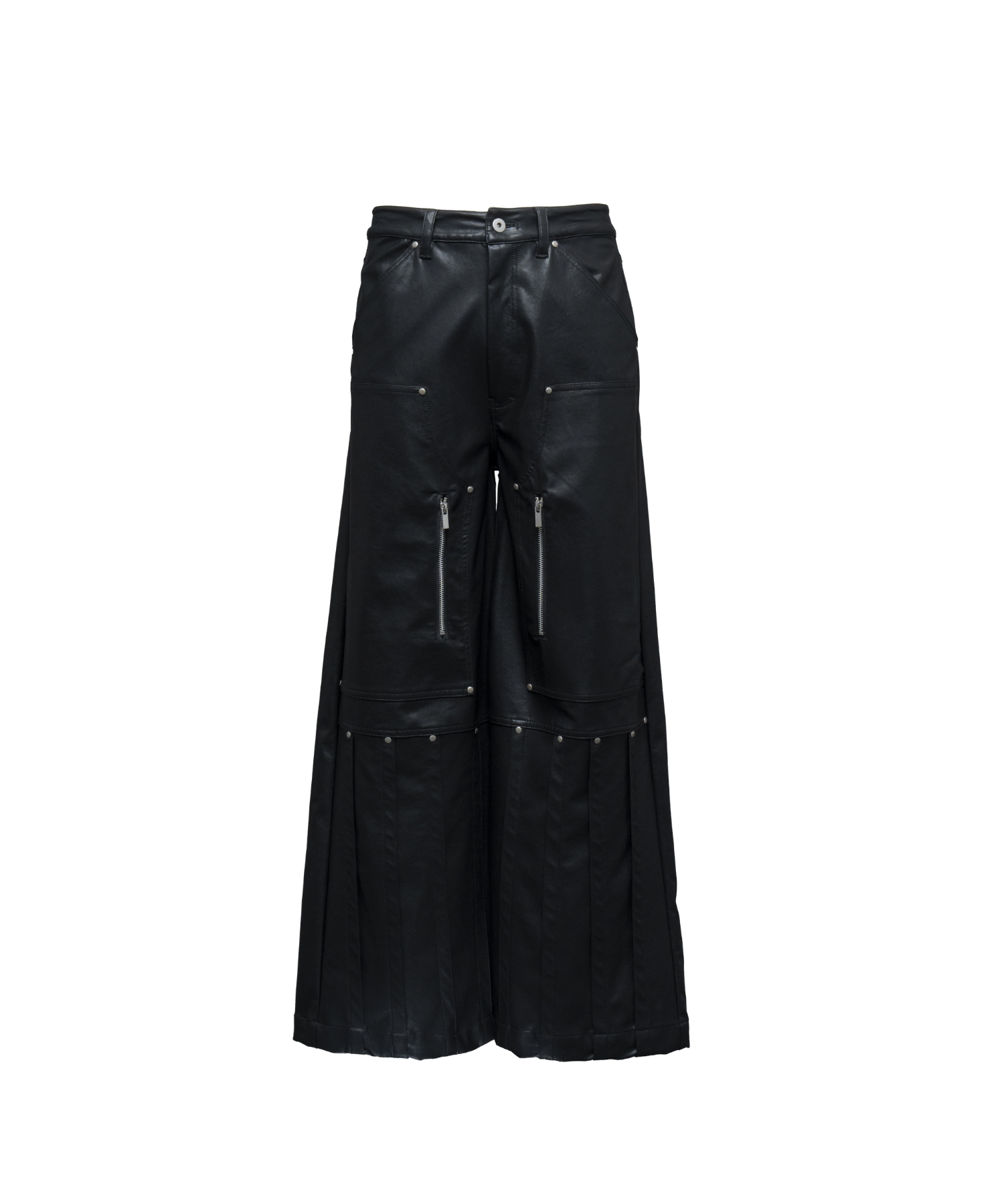 Double Knee Leather Pants