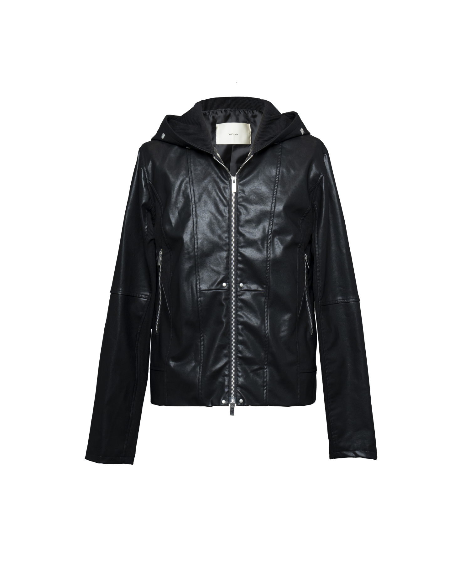 Leather Hooded Jacket