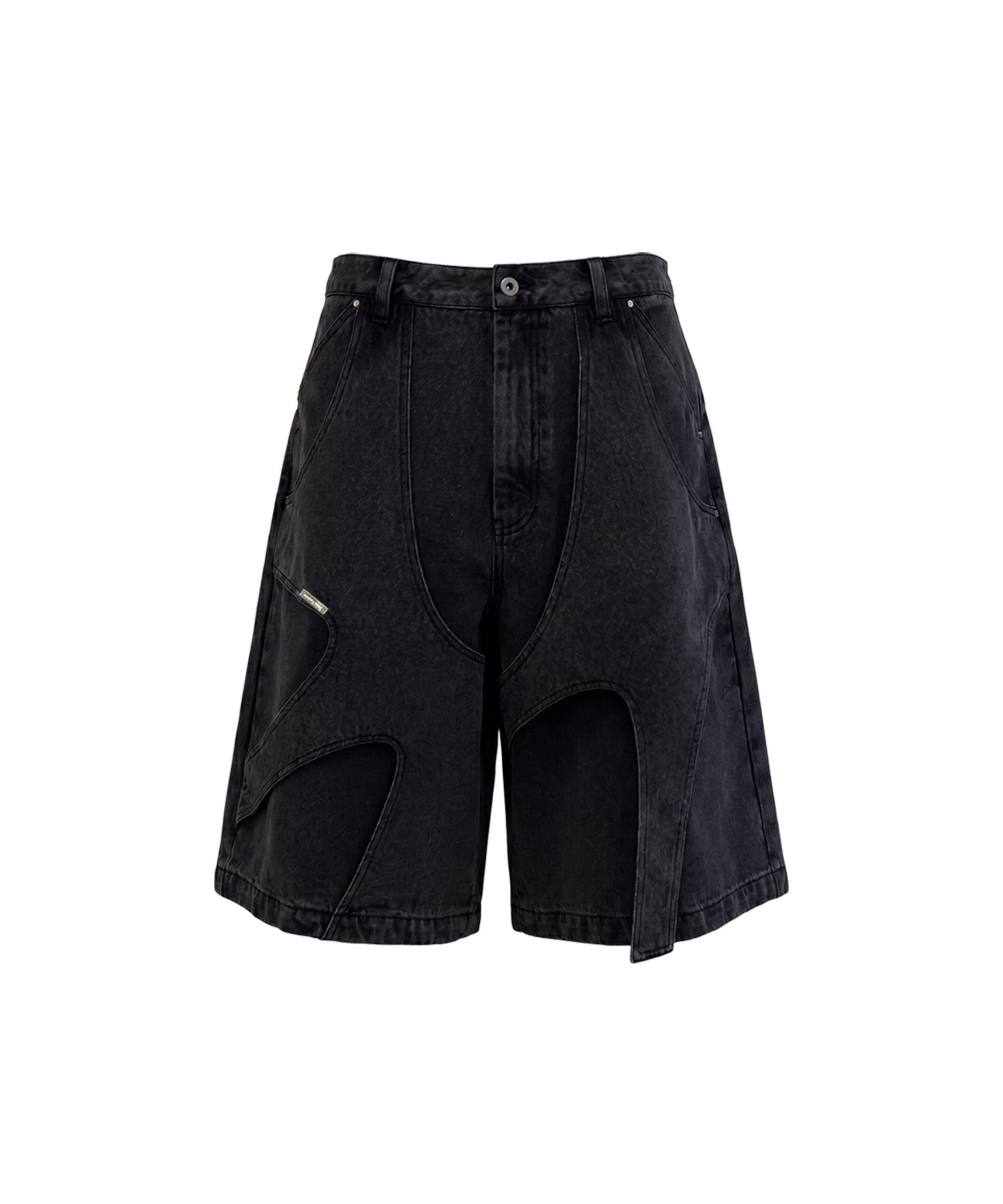 Layered Denim Shorts