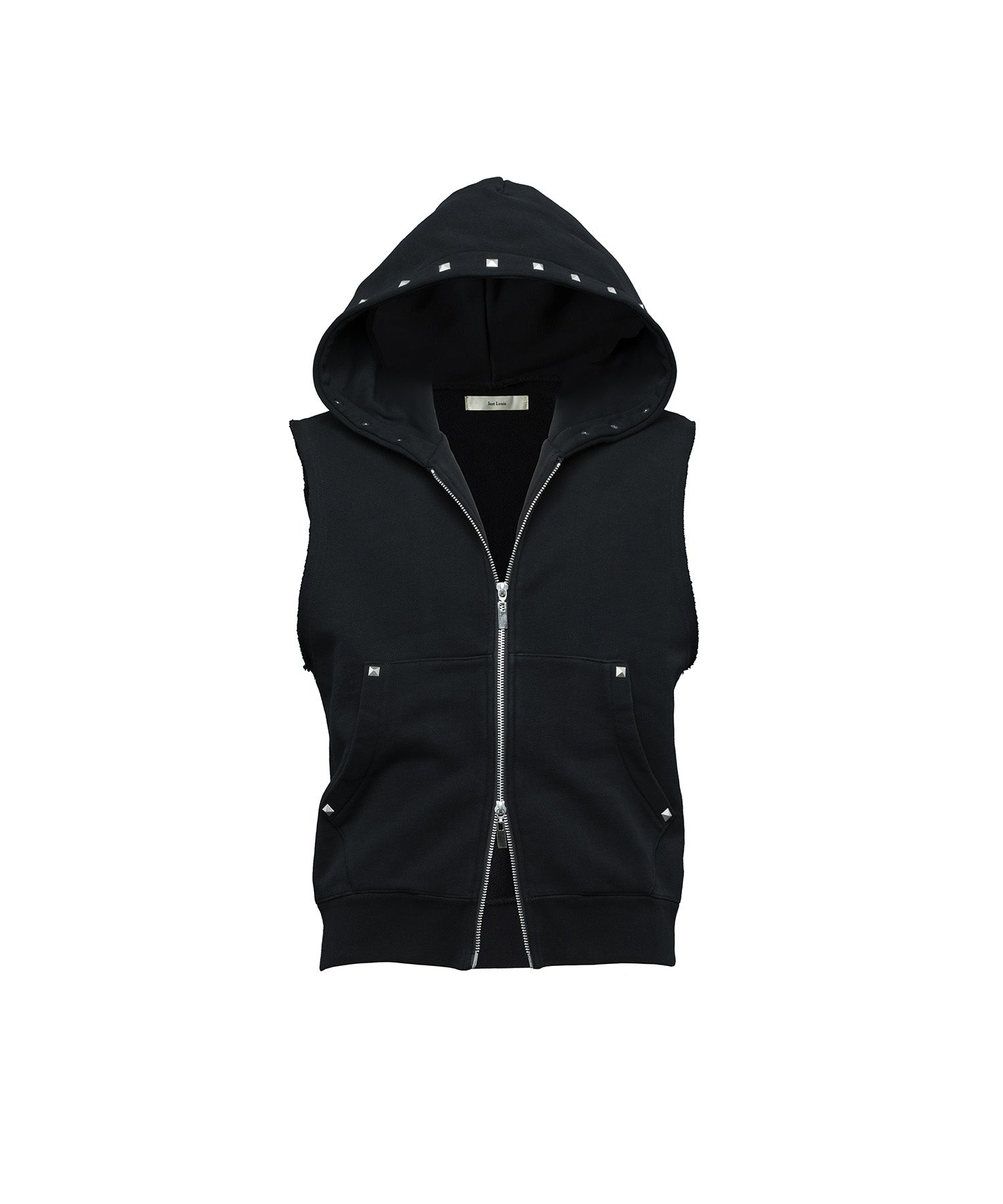 Studded Sleeveless Hoodie