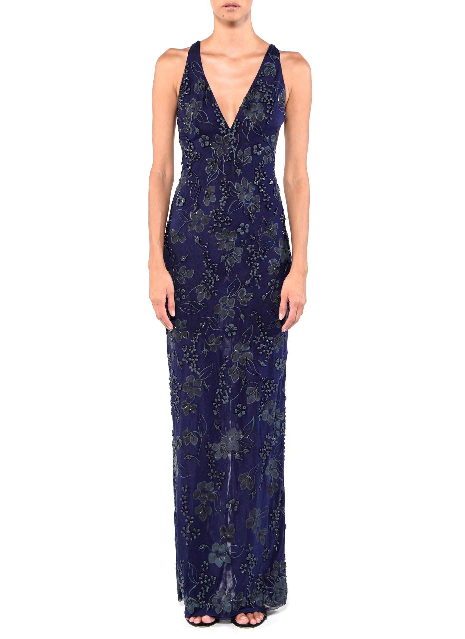 Floor Length Cross Back Gown