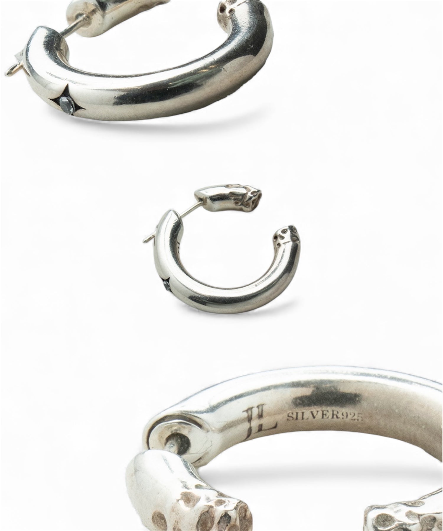 Reverse Hoop Earrings – Silver 925