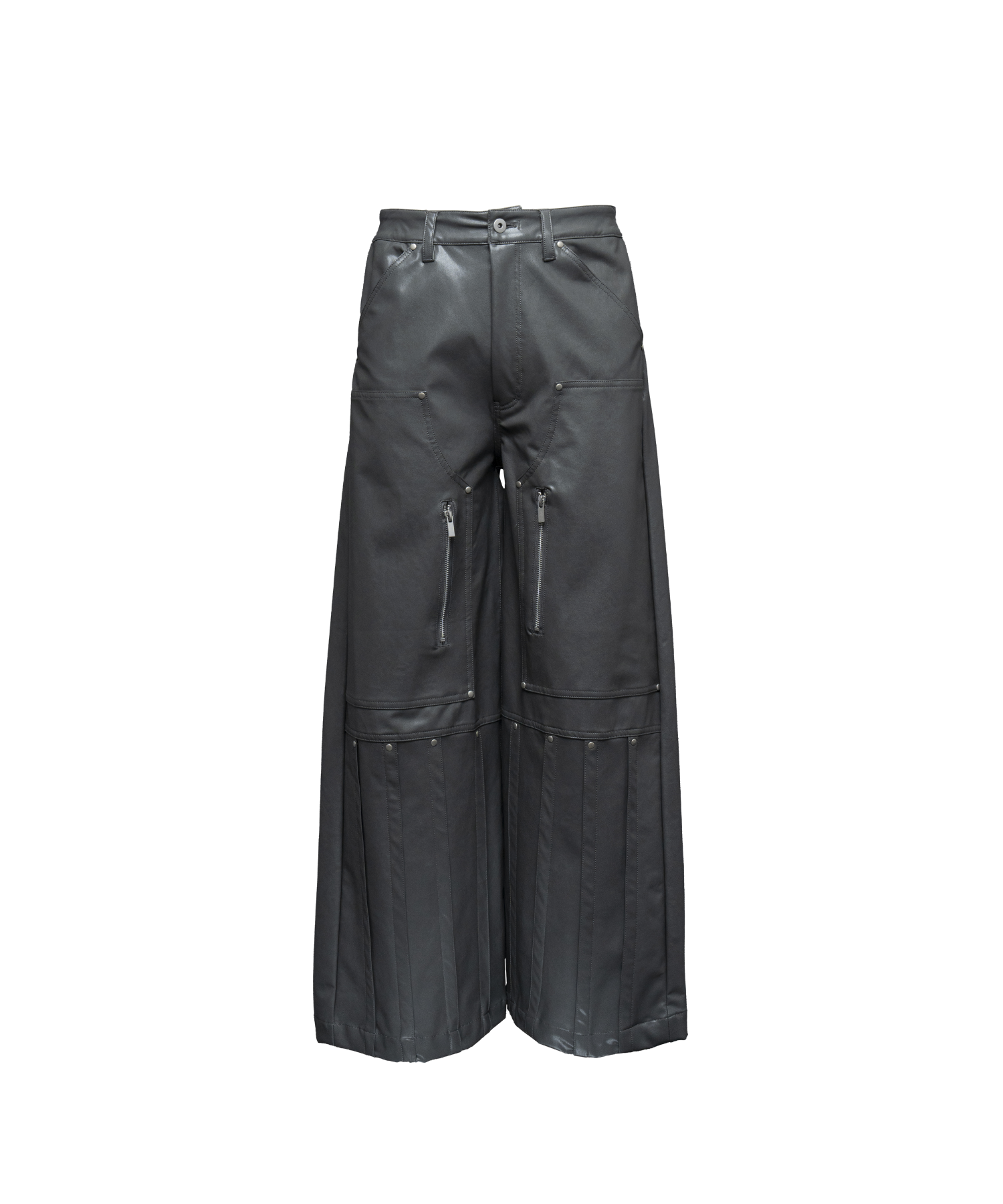 Double Knee Leather Pants 2