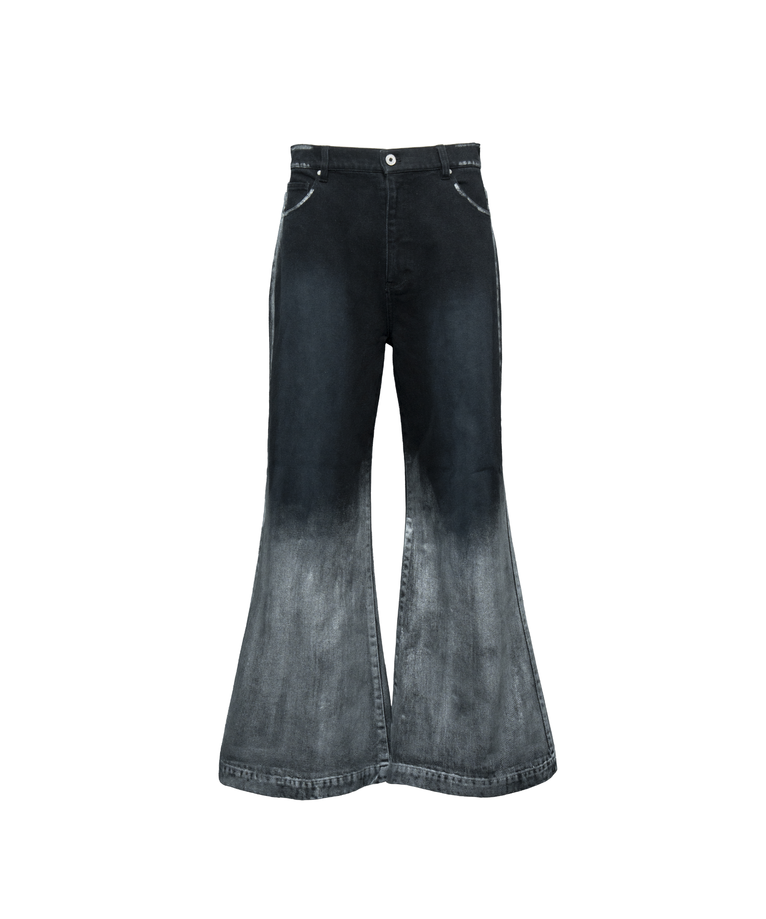Foil Printed Denim Pants 2