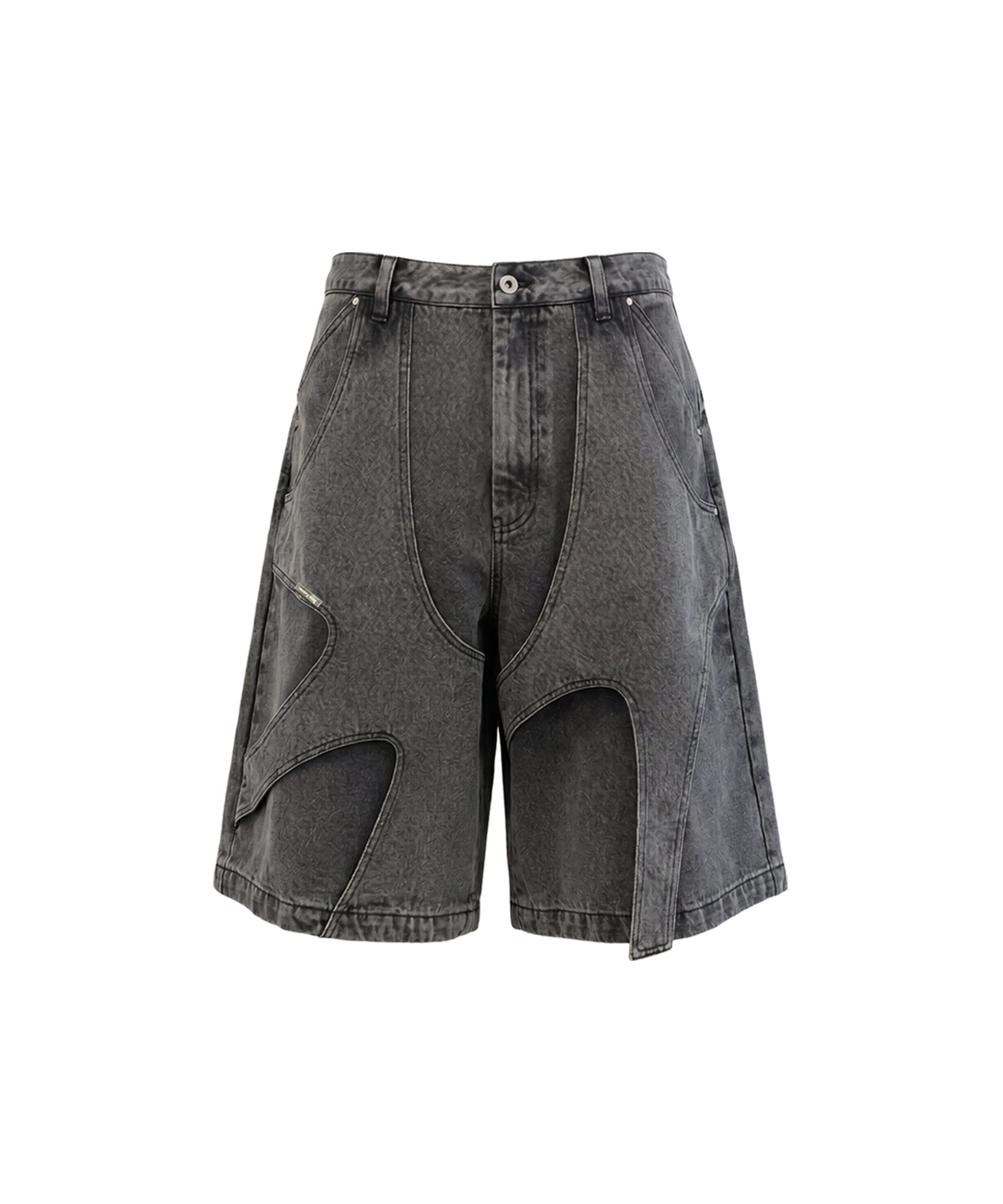 Layered Denim Shorts 2