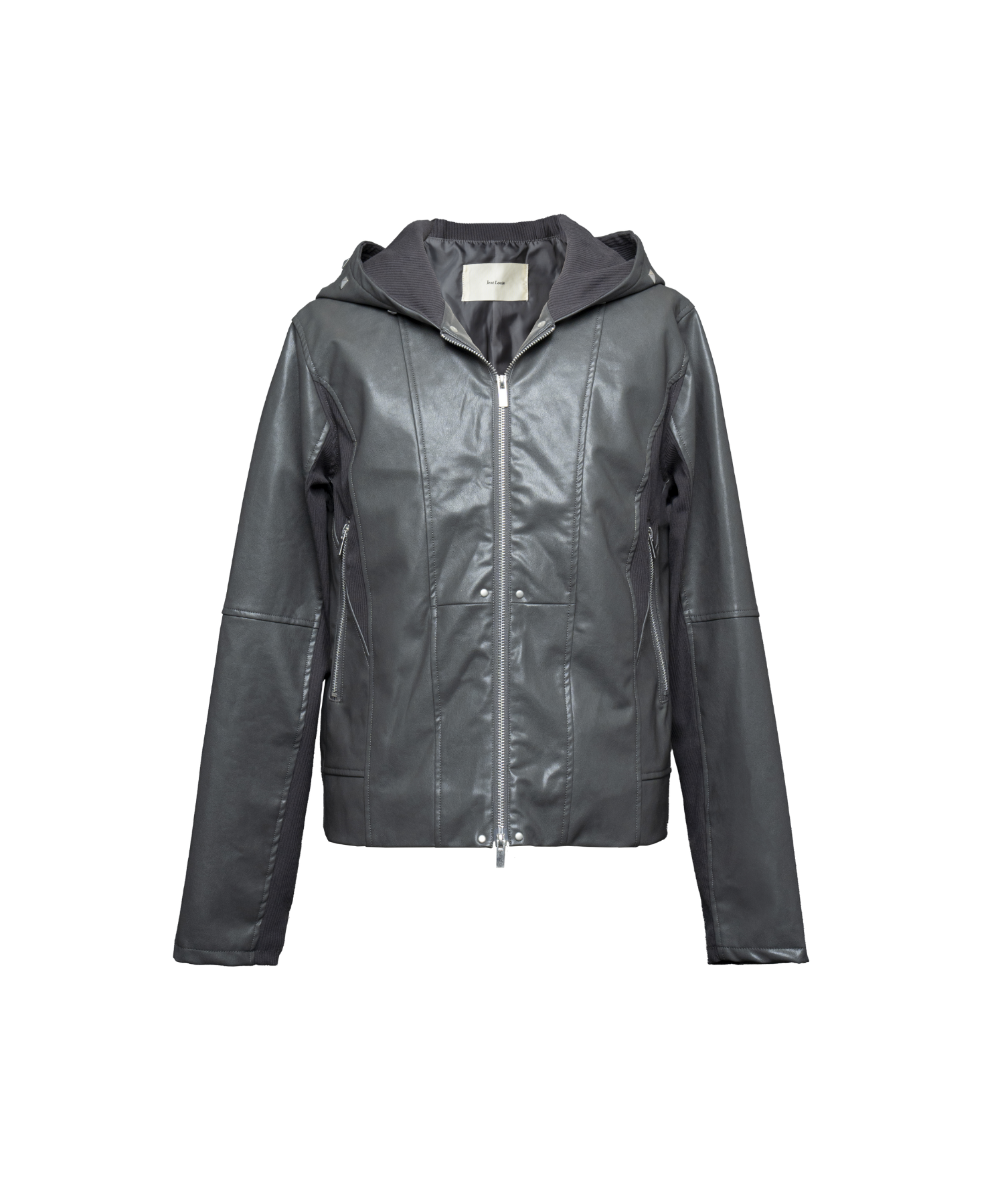 Leather Hooded Jacket 2