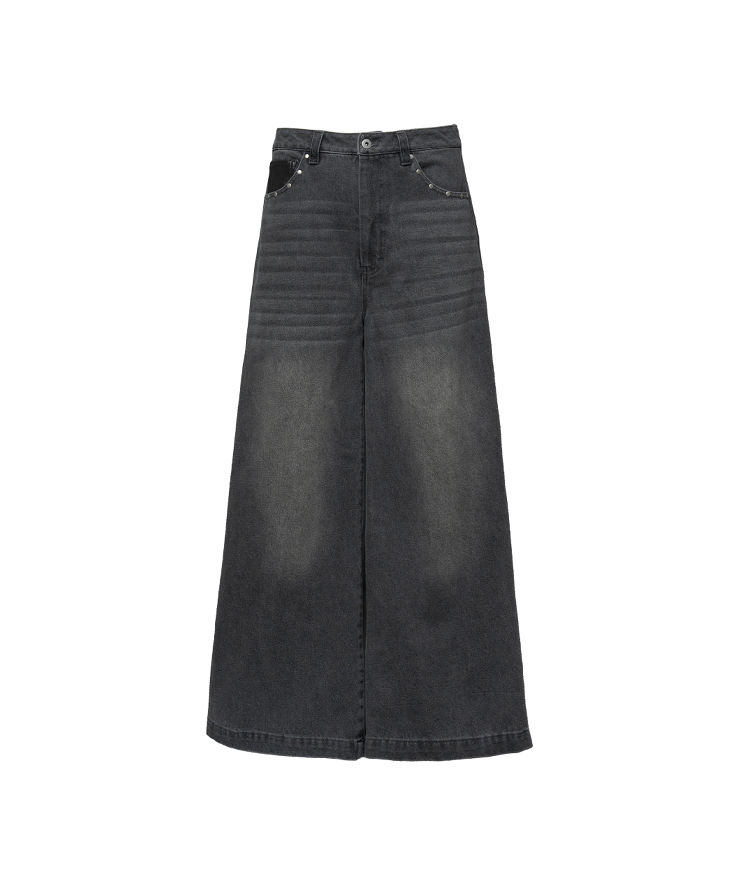 Eyelet Baggy Denim Pants 2