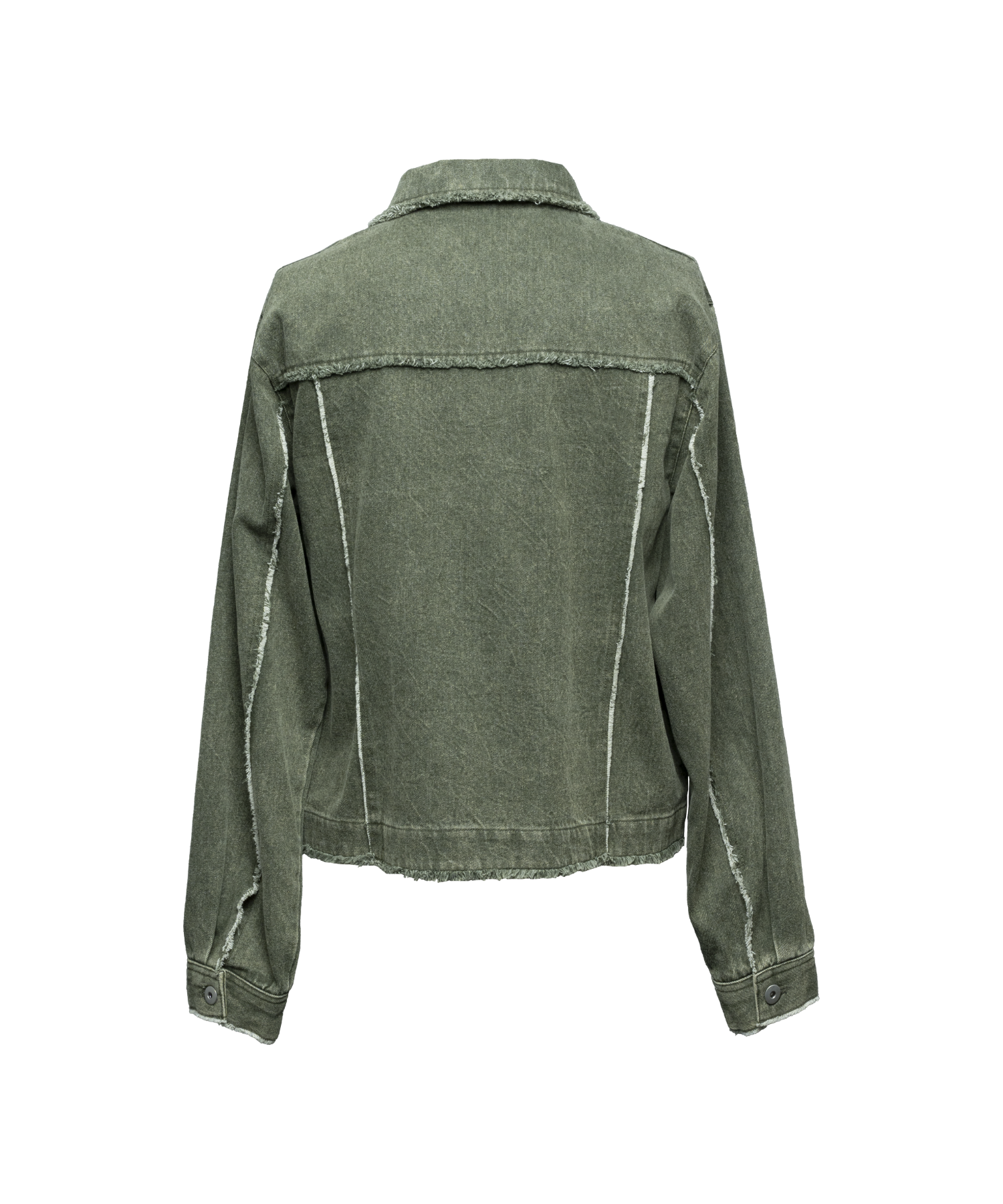 Washed Zip-Sleeve Denim Jacket 2