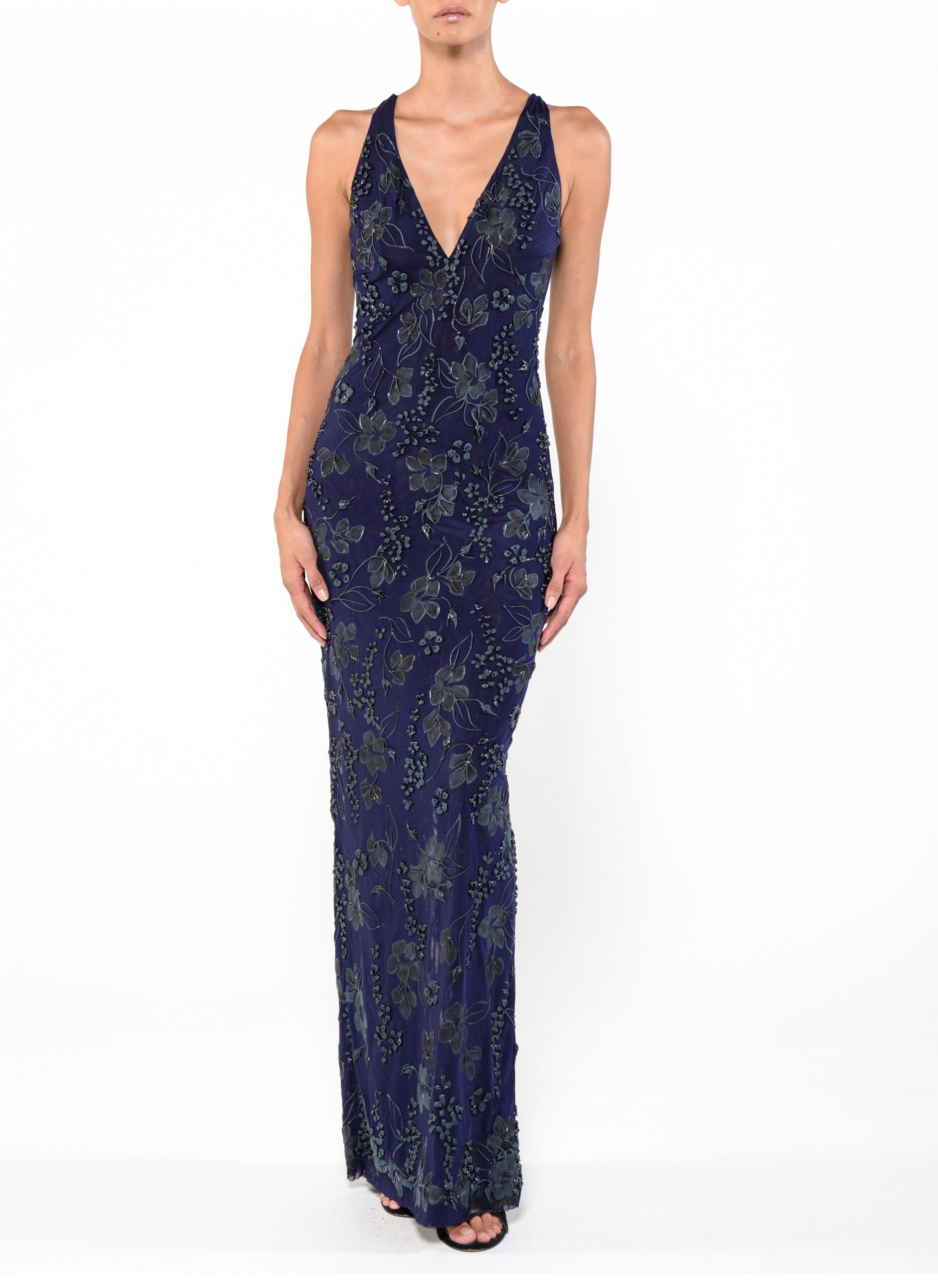 Floor Length Cross Back Gown 2