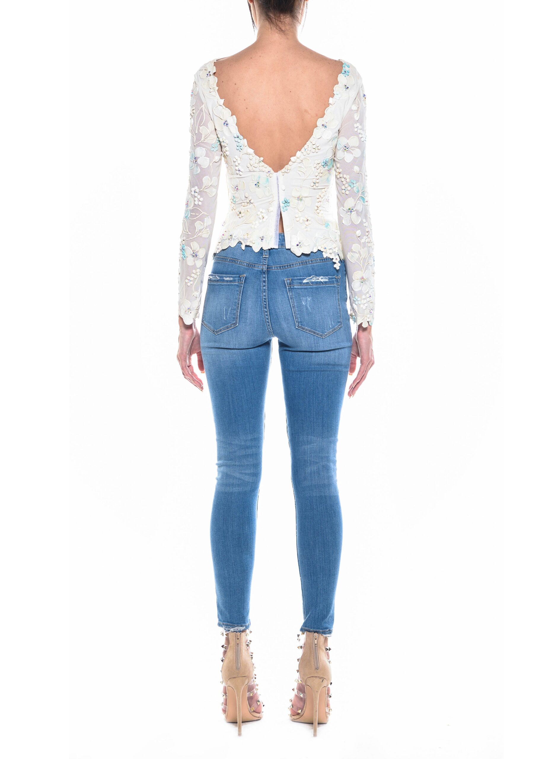 V Neck Long Sleeve Top 3