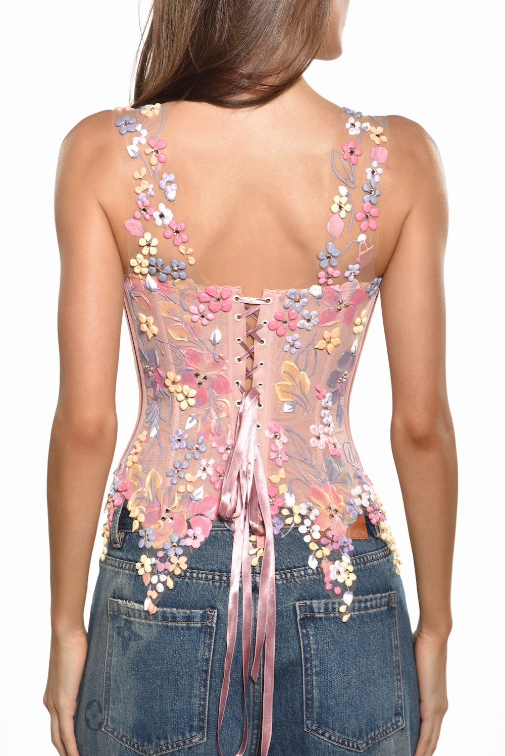 Illusion Mesh Corset Top 3