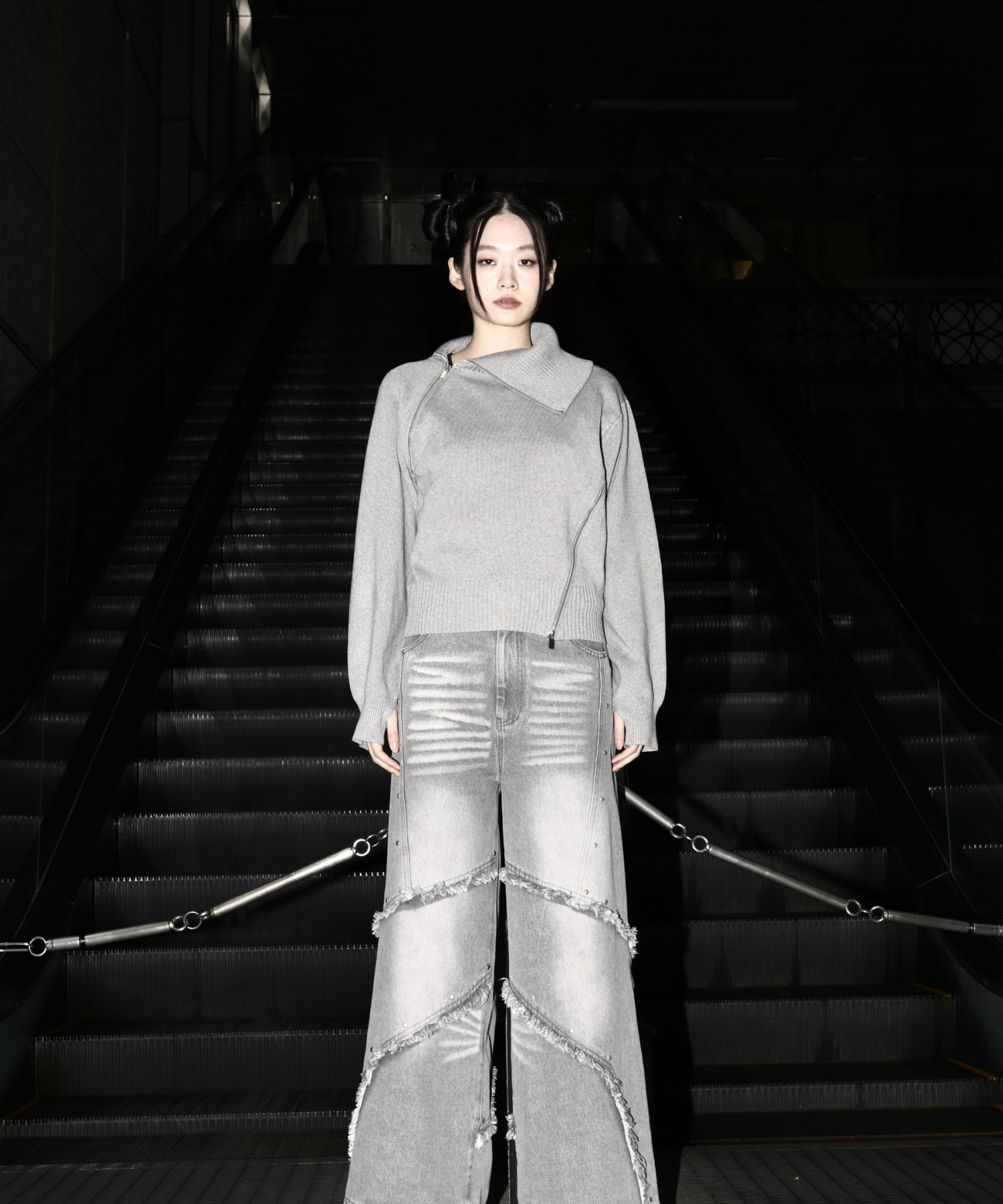 High Neck Zip Knit 3