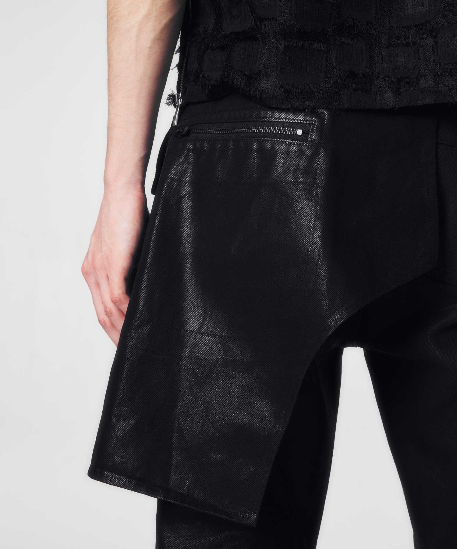 Resin Coated Flare Denim 3