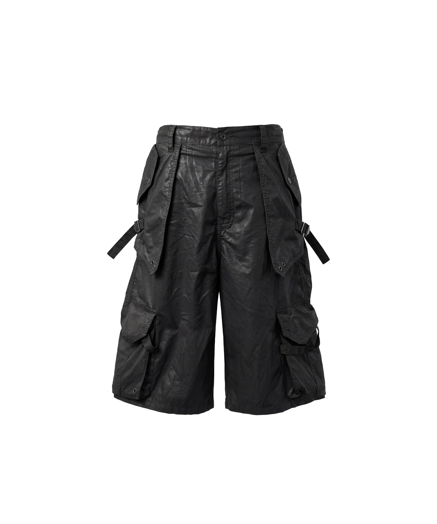Coated Nylon Cargo Shorts